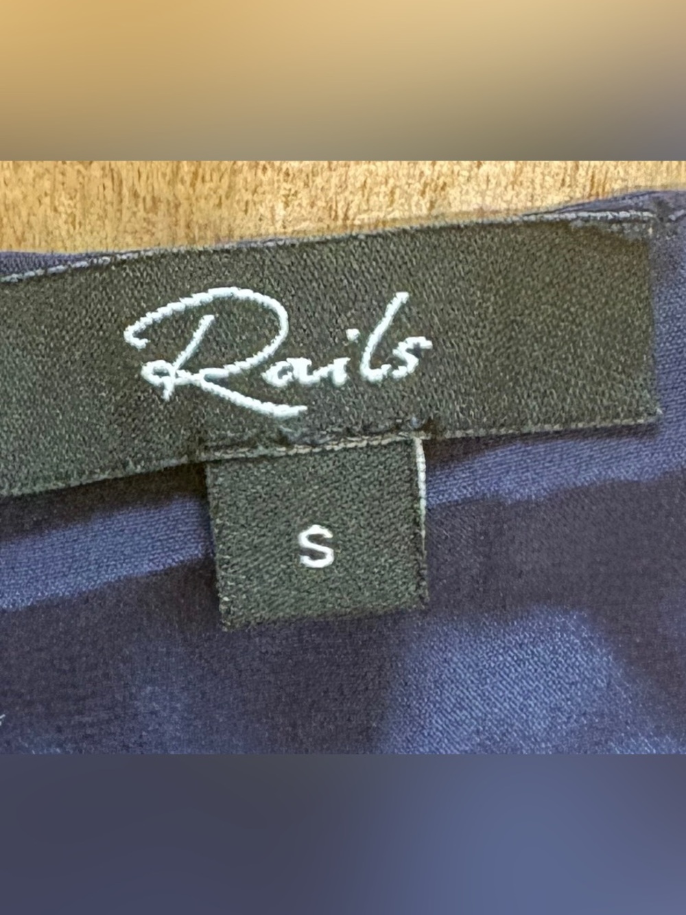 Rails Aletta Dress Admiral Navy Blue Tie Waist V Neck Sleeveless Midi Small S - Picture 10 of 11